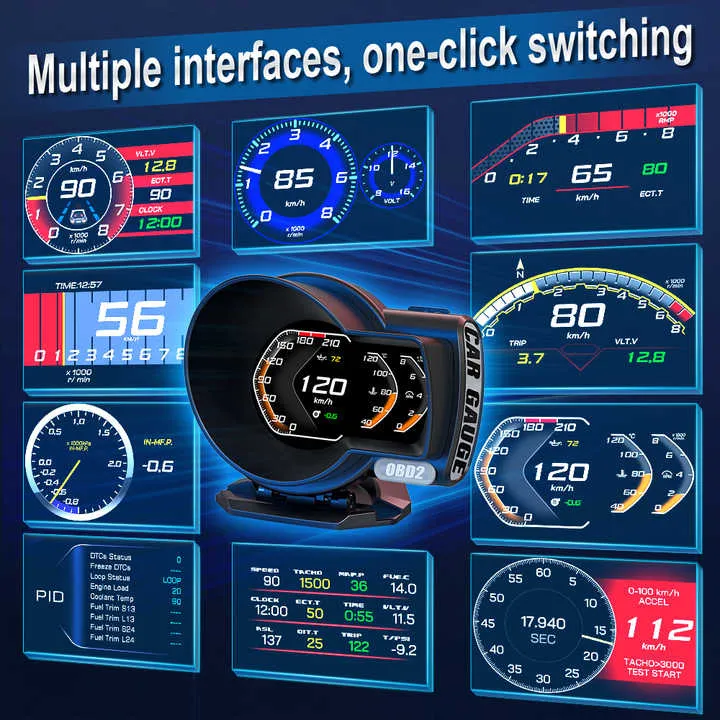 متعددة الوظائف مقياس السيارات F8 السيارات . Multifunctional Car Gauge F8 Auto Head