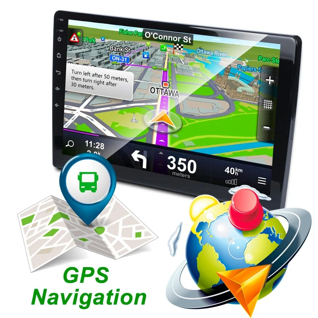 10.1 Inch Android 8.1 Car Mp5 Player - Fm Bluetooth Gps Tf Card
