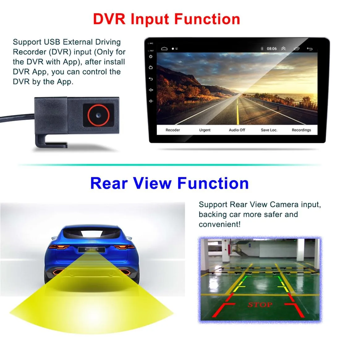 10.1 Inch Android 8.1 Car Mp5 Player - Fm Bluetooth Gps Tf Card