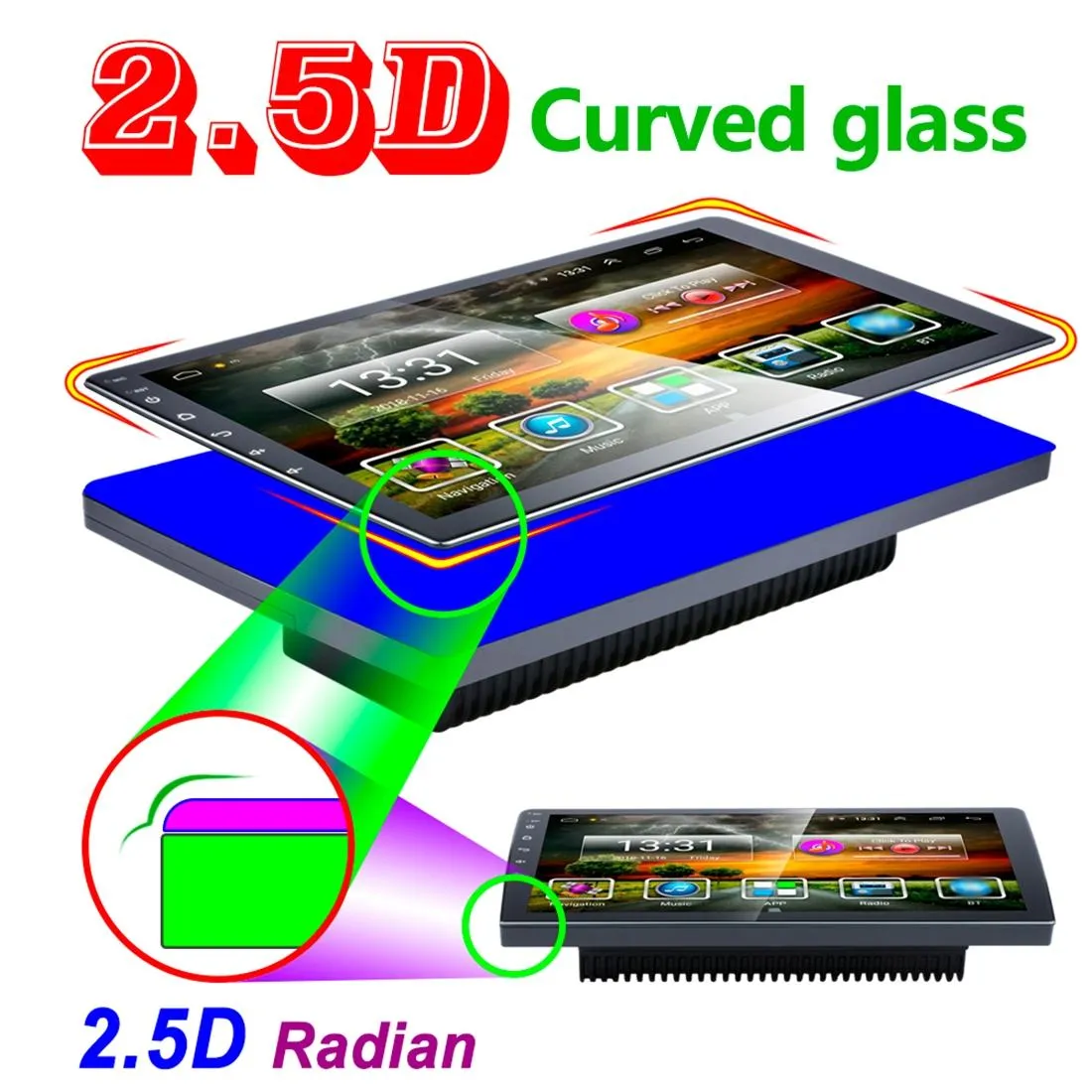 10.1 Inch Android 8.1 Car Mp5 Player - Fm Bluetooth Gps Tf Card