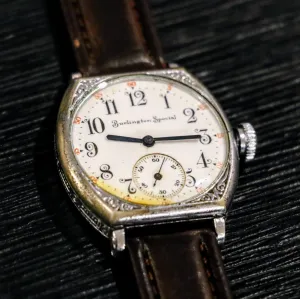 1907 BURLINGTON SPECIAL Art Deco Wristwatch Grade 37 U.S.A. Watch