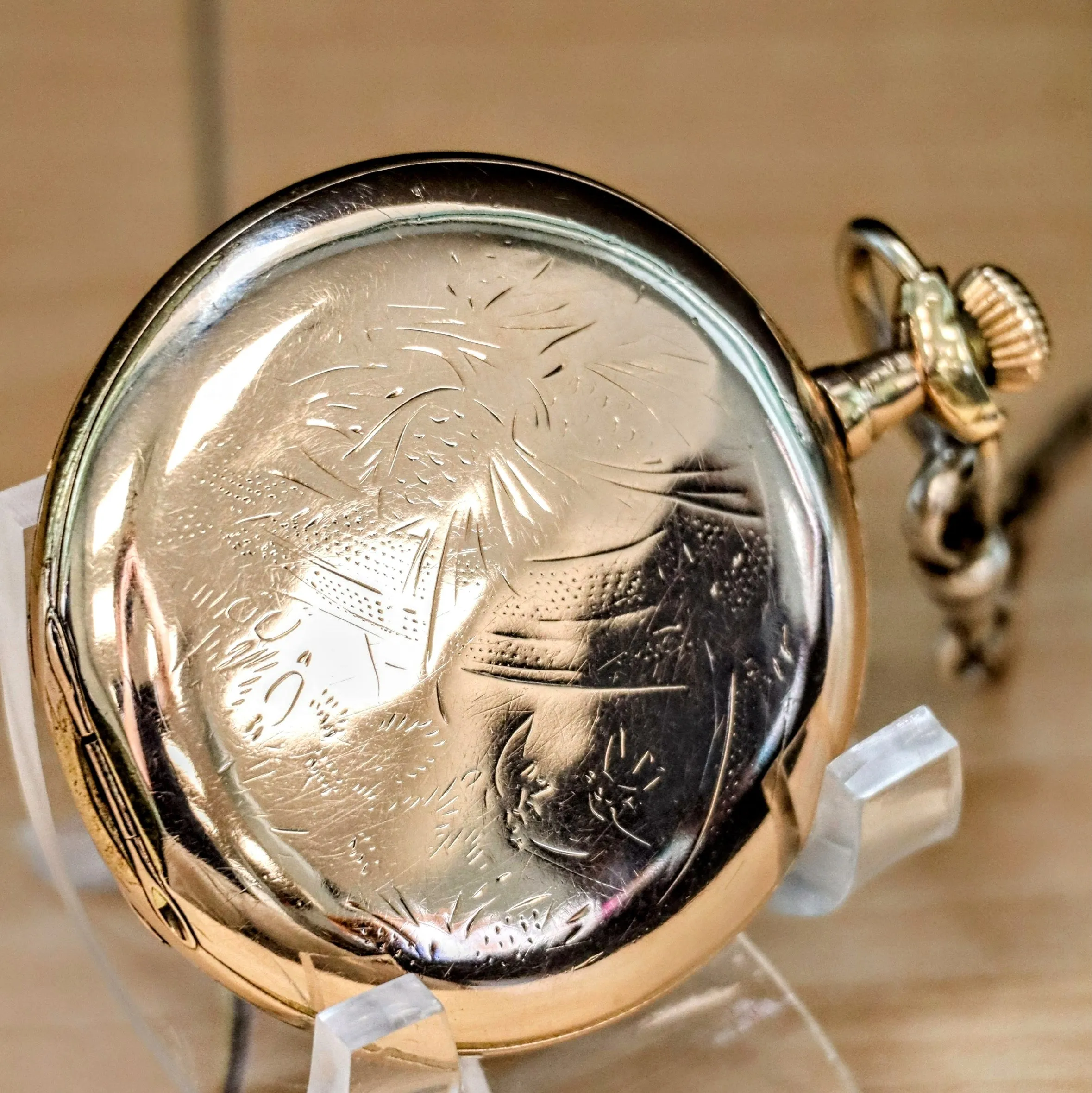 1912 BURLINGTON SPECIAL Pocket Watch 19J ADJs Grade 274 U.S.A. Hunter G.F. Case w/ Chain
