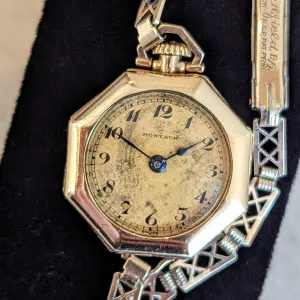 1920s MONTAUK Ladies Watch Marvin Watch Co. 15 Jewels Fahys Montauk Case