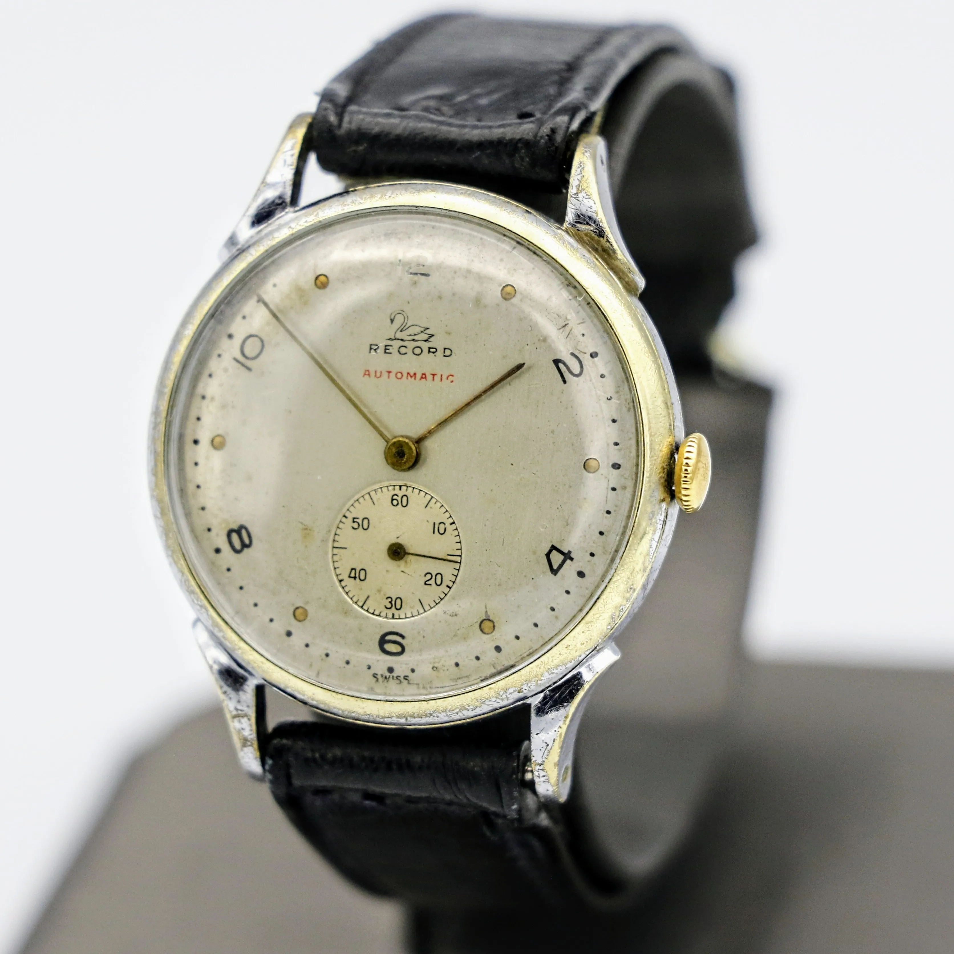 1940s RECORD Bumper Automatic Wristwatch Swiss Made Cal. 171 20 Jewels Watch