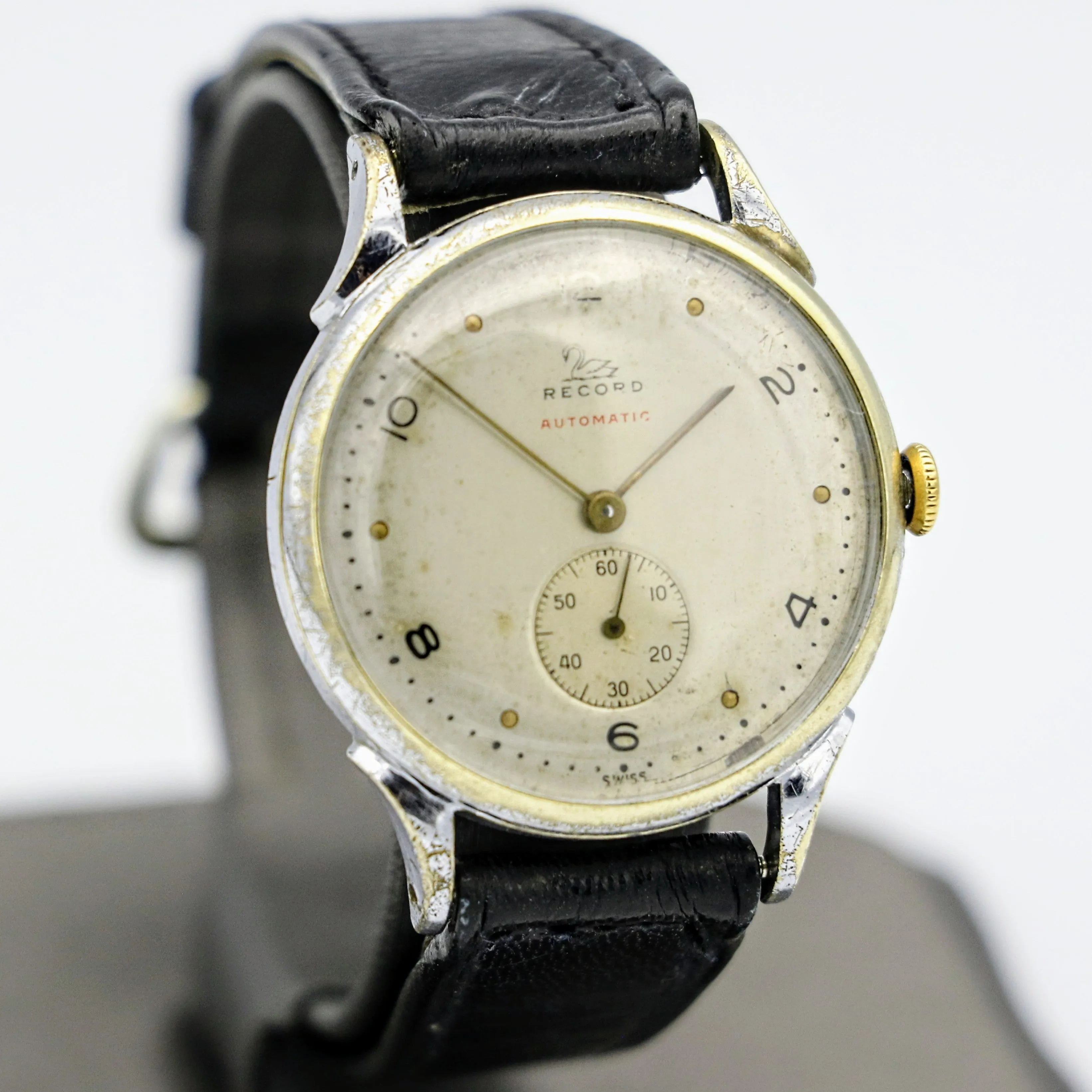 1940s RECORD Bumper Automatic Wristwatch Swiss Made Cal. 171 20 Jewels Watch