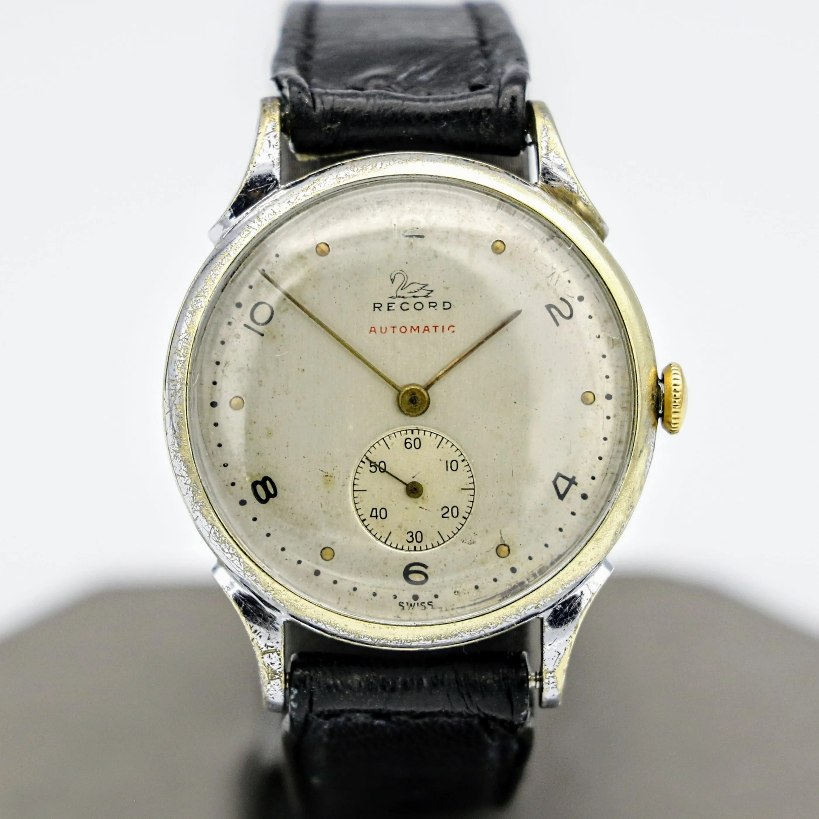 1940s RECORD Bumper Automatic Wristwatch Swiss Made Cal. 171 20 Jewels Watch