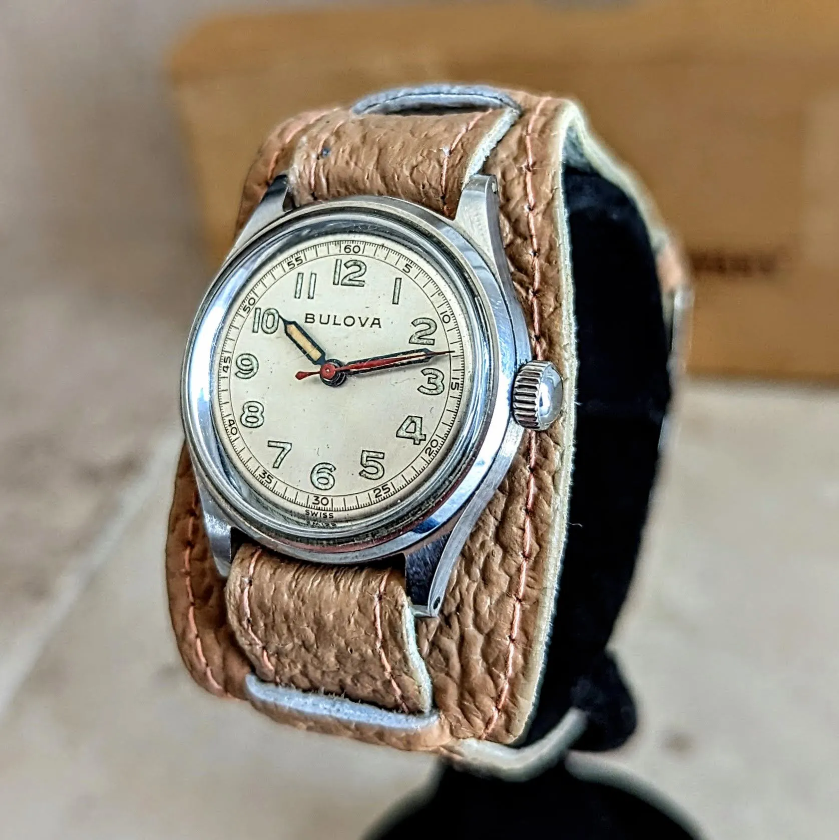 1944 BULOVA Watertite Service Wristwatch 17 Jewels Swiss Made Watch