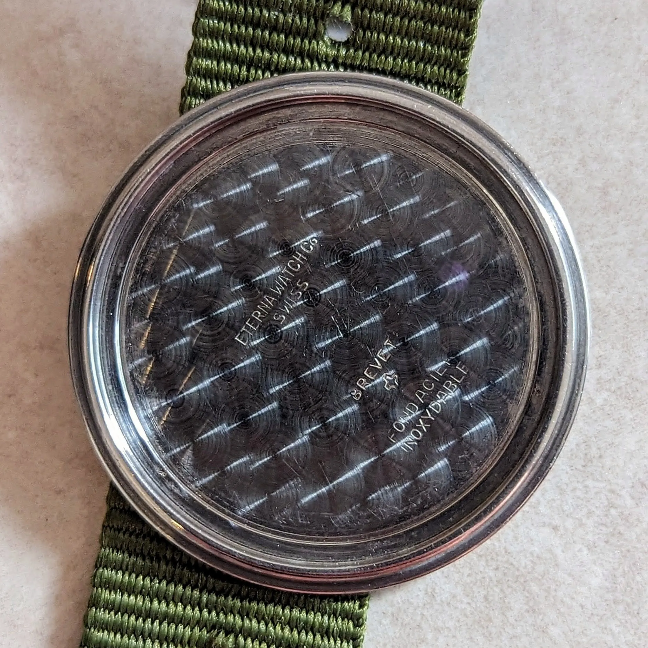 1944 ETERNA WWII Military Wristwatch 15 Jewels Cal. 520H Vintage Watch