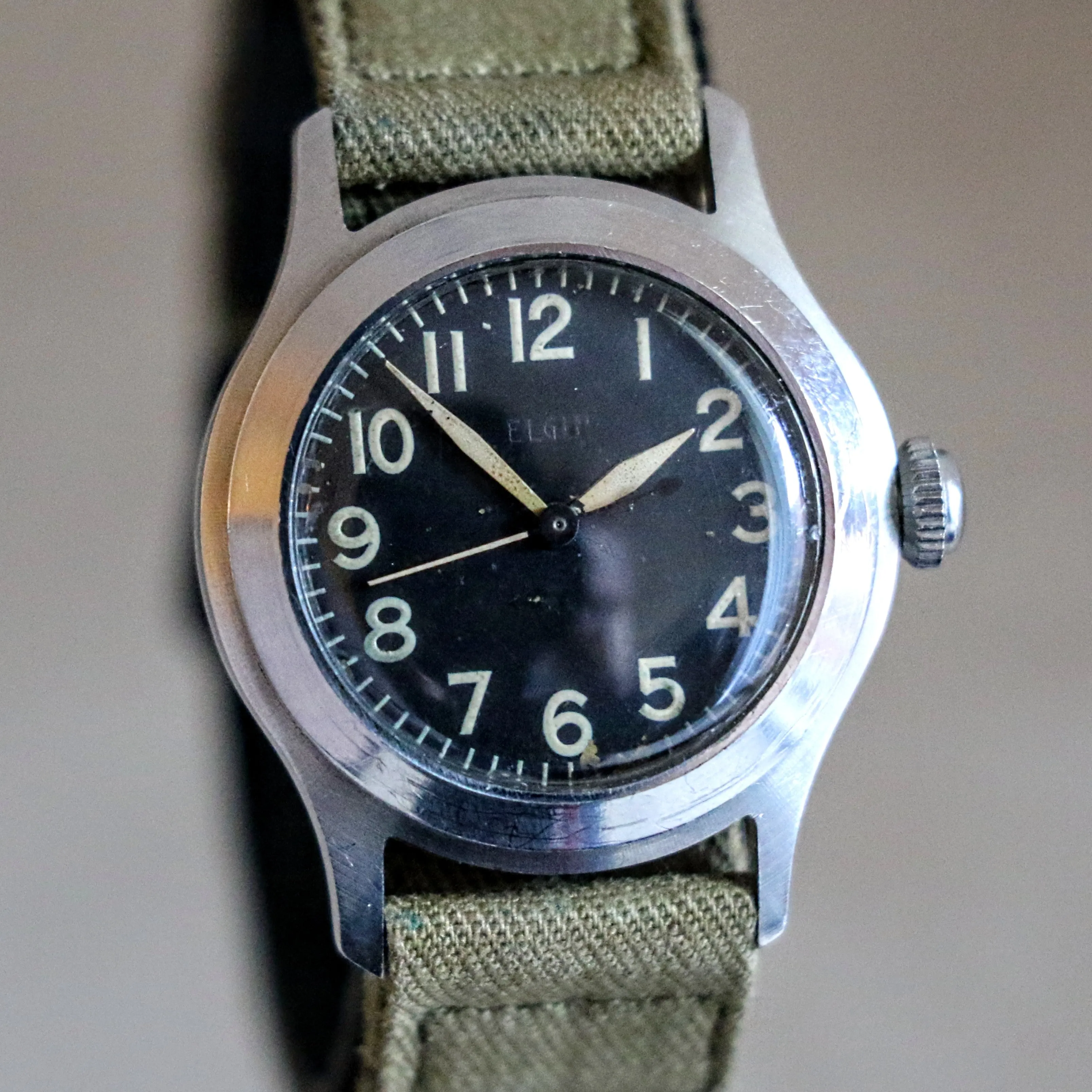 1945 ELGIN WWII Military Watch Ref. 6608 Grade 539 U.S.A. Service Watch