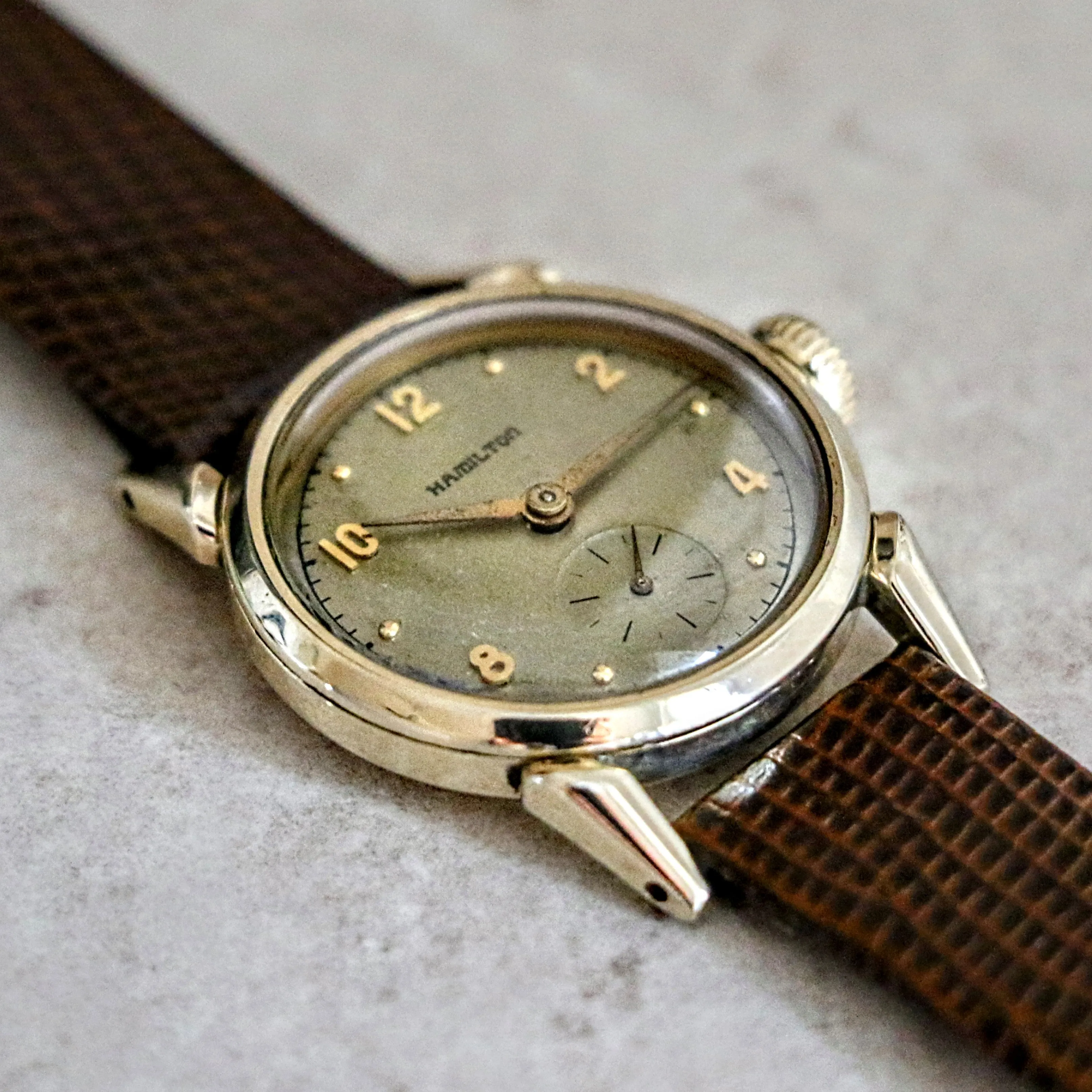 1948 HAMILTON Langdon Wristwatch “CLD” Weatherproof U.S.A. Caliber 747 17J Watch