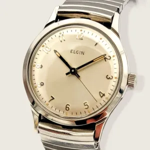 1950's ELGIN Pie Pan Dial 19 Jewels U.S.A.