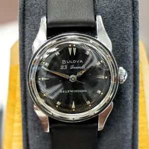 1957 BULOVA 23 "A" Selfwinding Watch 23 Jewels Cal. 10BPAC Black Dial Wristwatch