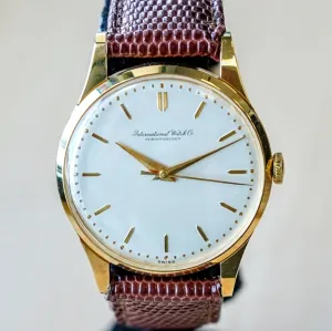 1960 International National Watch Co. 17 Jewels Cal. IWC 89 Wristwatch 18K GOLD