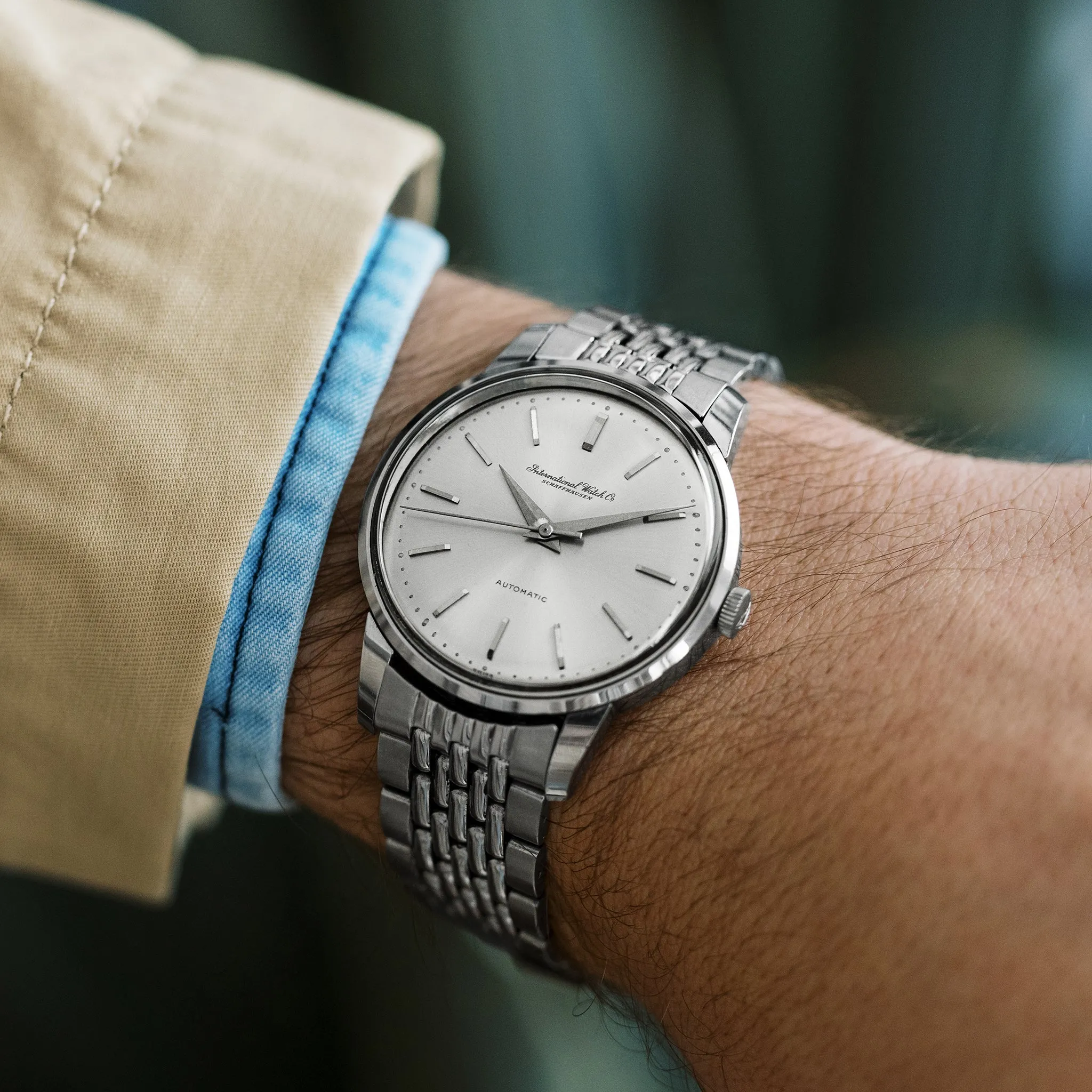 1960s IWC Automatic Dress Watch Ref. 648A On Gay Frères Bracelet