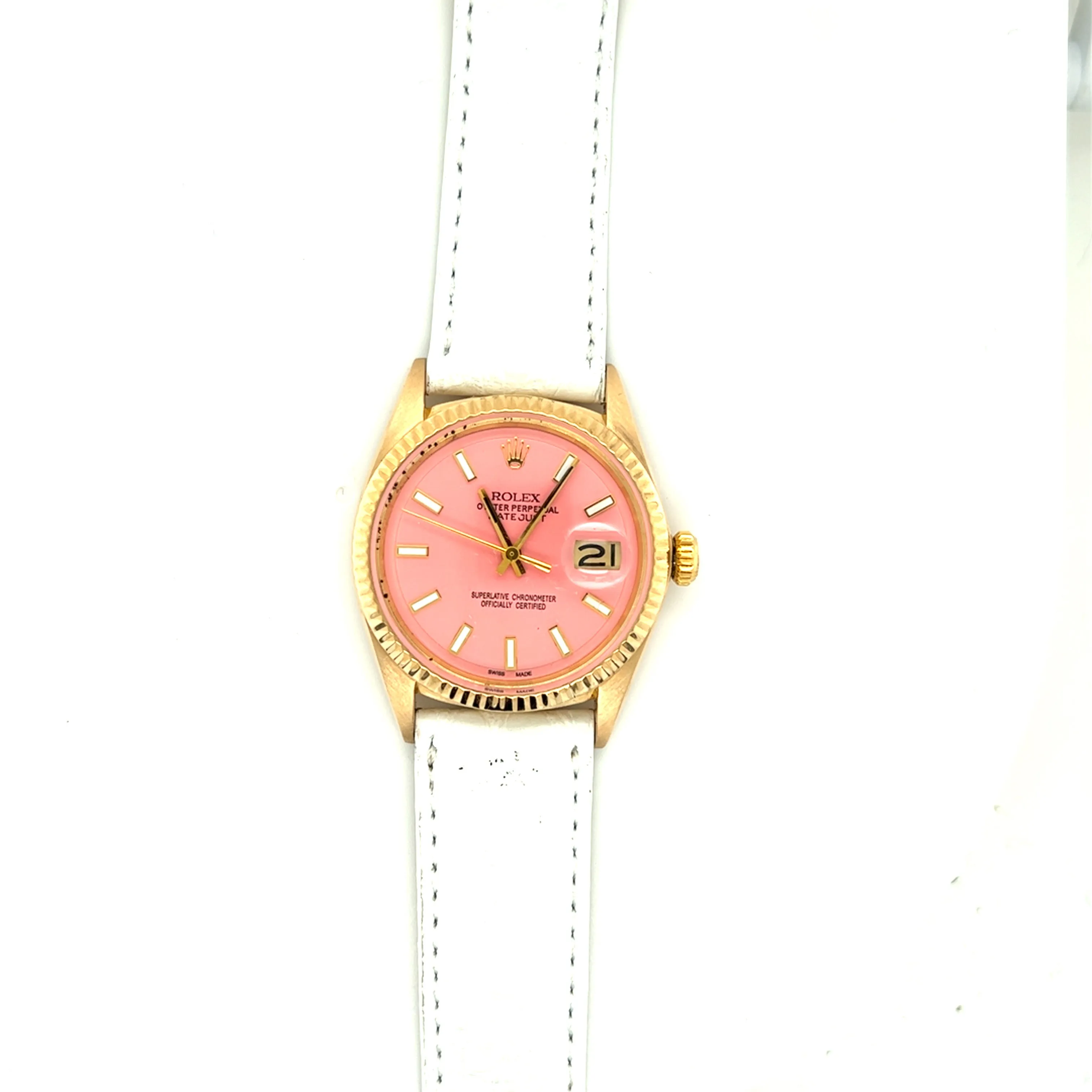 1969 Rolex Datejust 36 Coral 18kt Gold