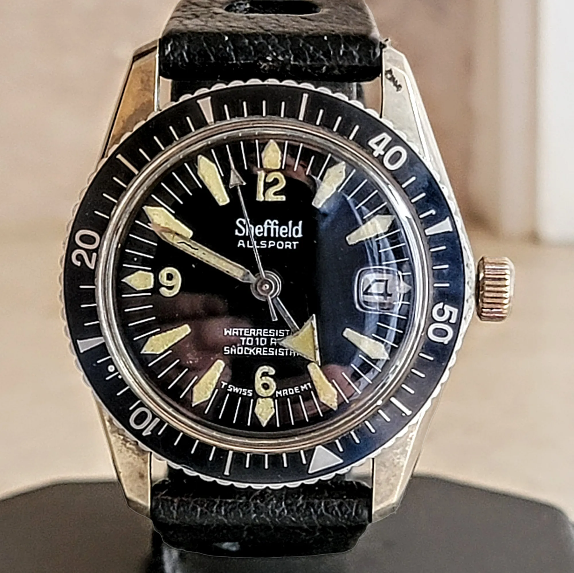 1970's SHEFFIELD Allsport Skin Diver Watch Cal. RL 1215 Swiss Made