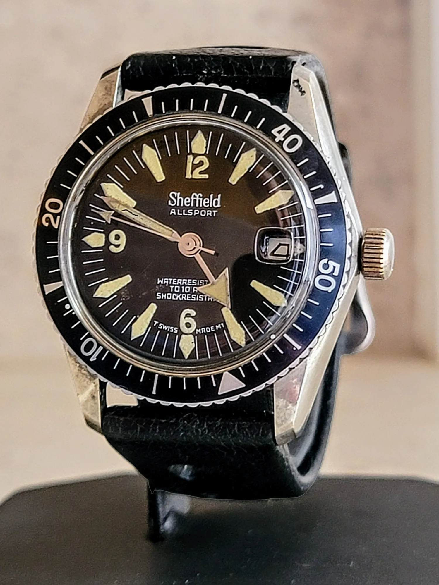 1970's SHEFFIELD Allsport Skin Diver Watch Cal. RL 1215 Swiss Made
