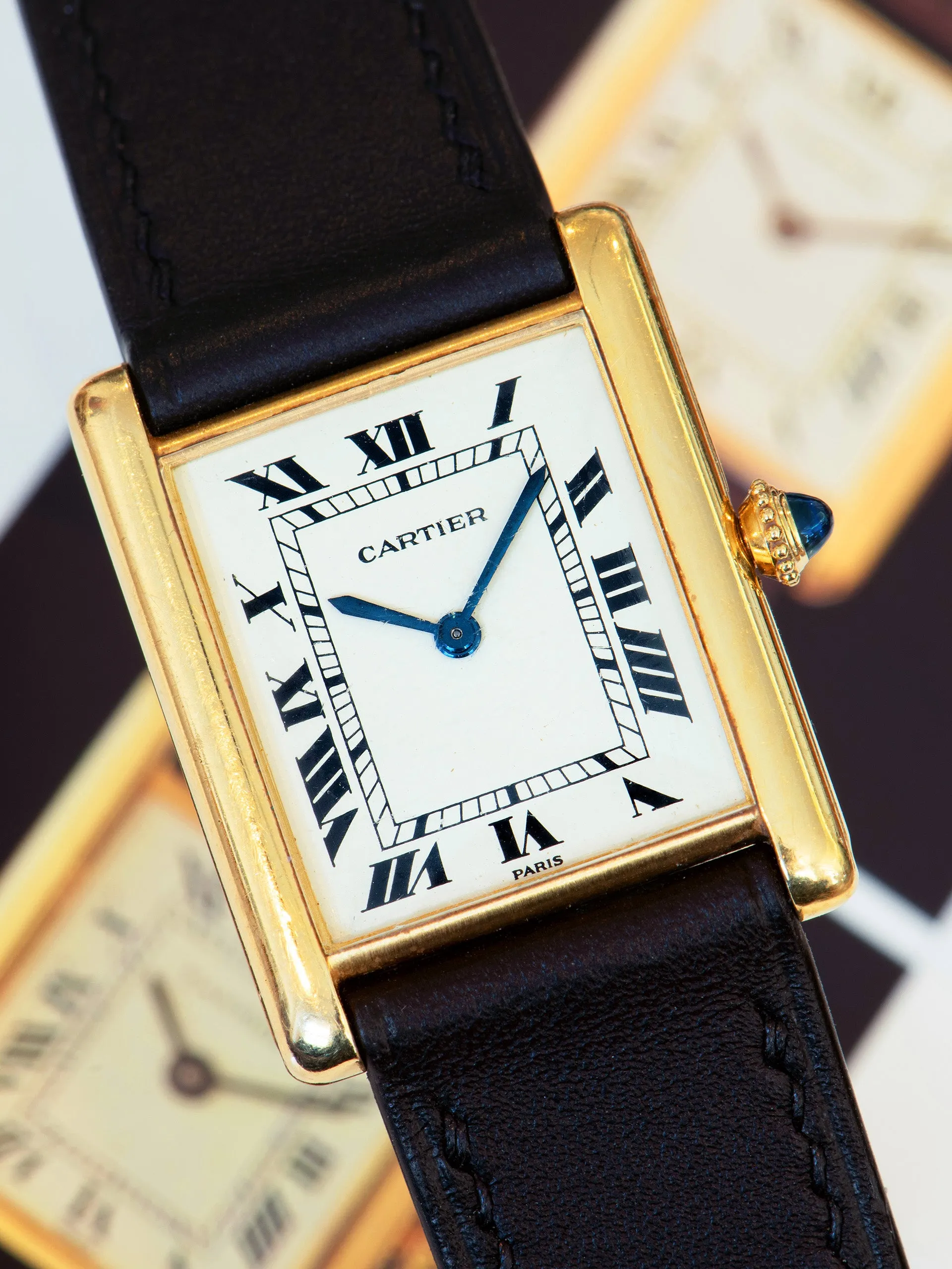 1980s Cartier Paris Tank LC (Ref. 96019) 18K YG "Extra Plate"