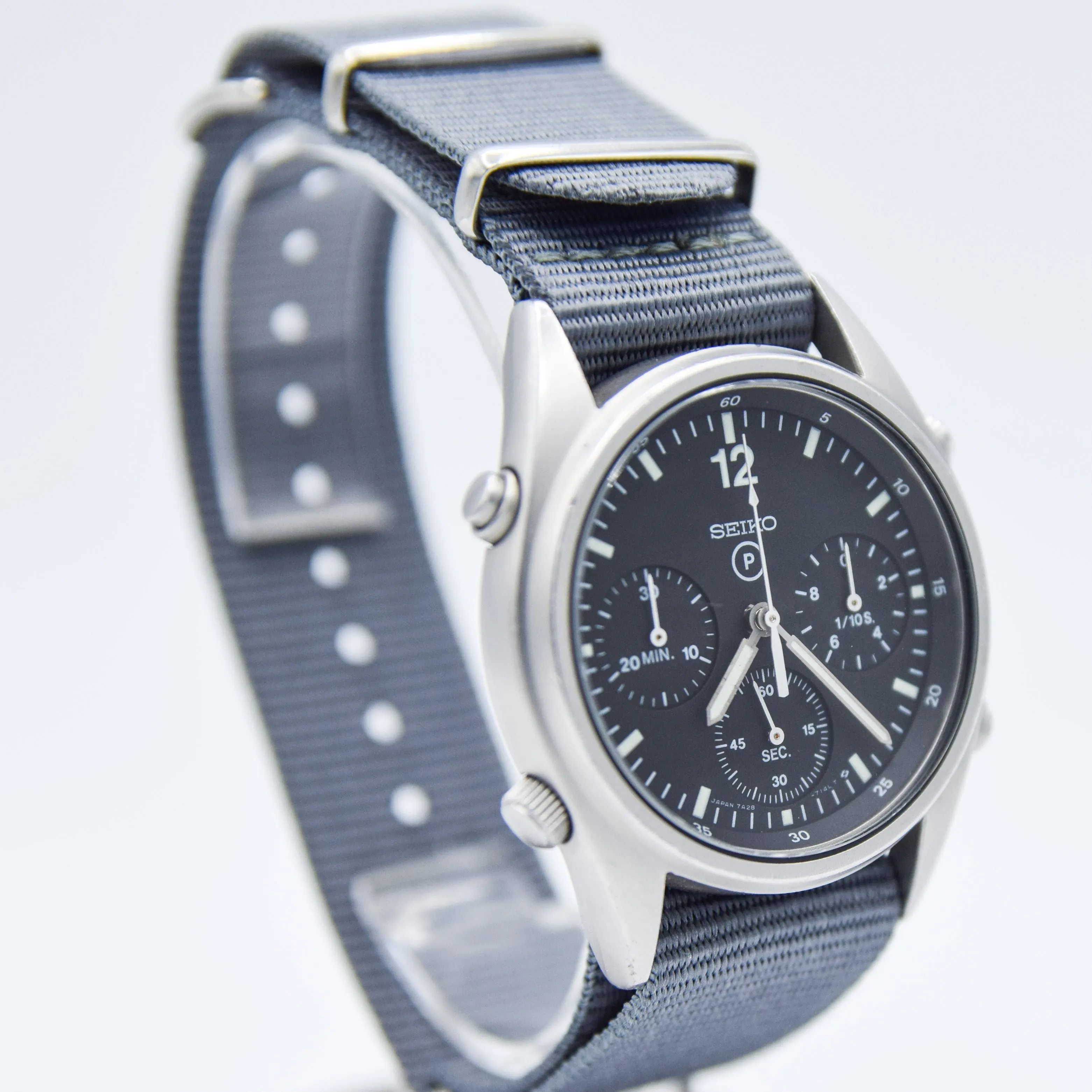 1984 Seiko 7A28-7120 RAF 6645-99  Gen 1 MOD Military 1st Issue Aircrew Chronograph Wristwatch