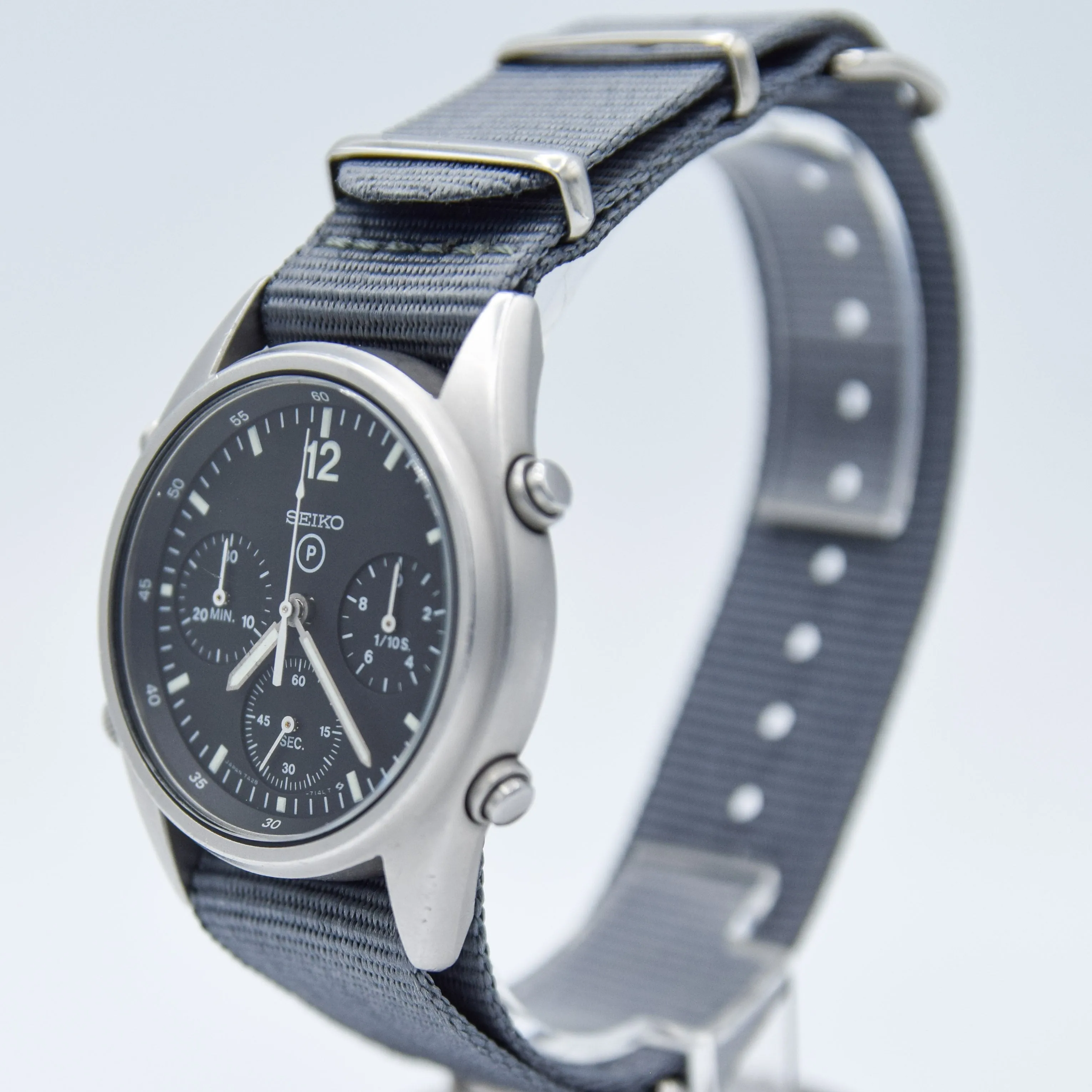 1984 Seiko 7A28-7120 RAF 6645-99  Gen 1 MOD Military 1st Issue Aircrew Chronograph Wristwatch