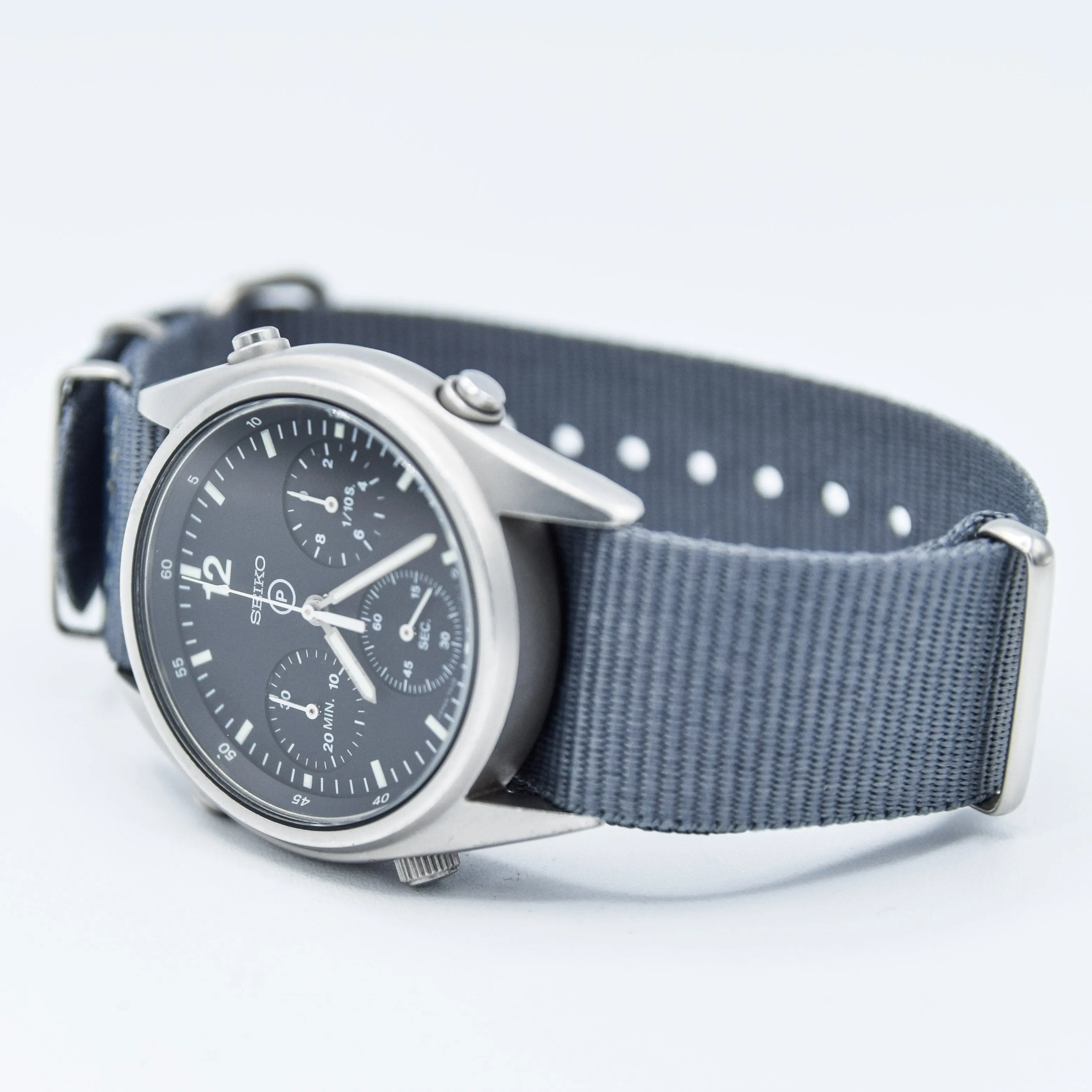 1984 Seiko 7A28-7120 RAF 6645-99  Gen 1 MOD Military 1st Issue Aircrew Chronograph Wristwatch