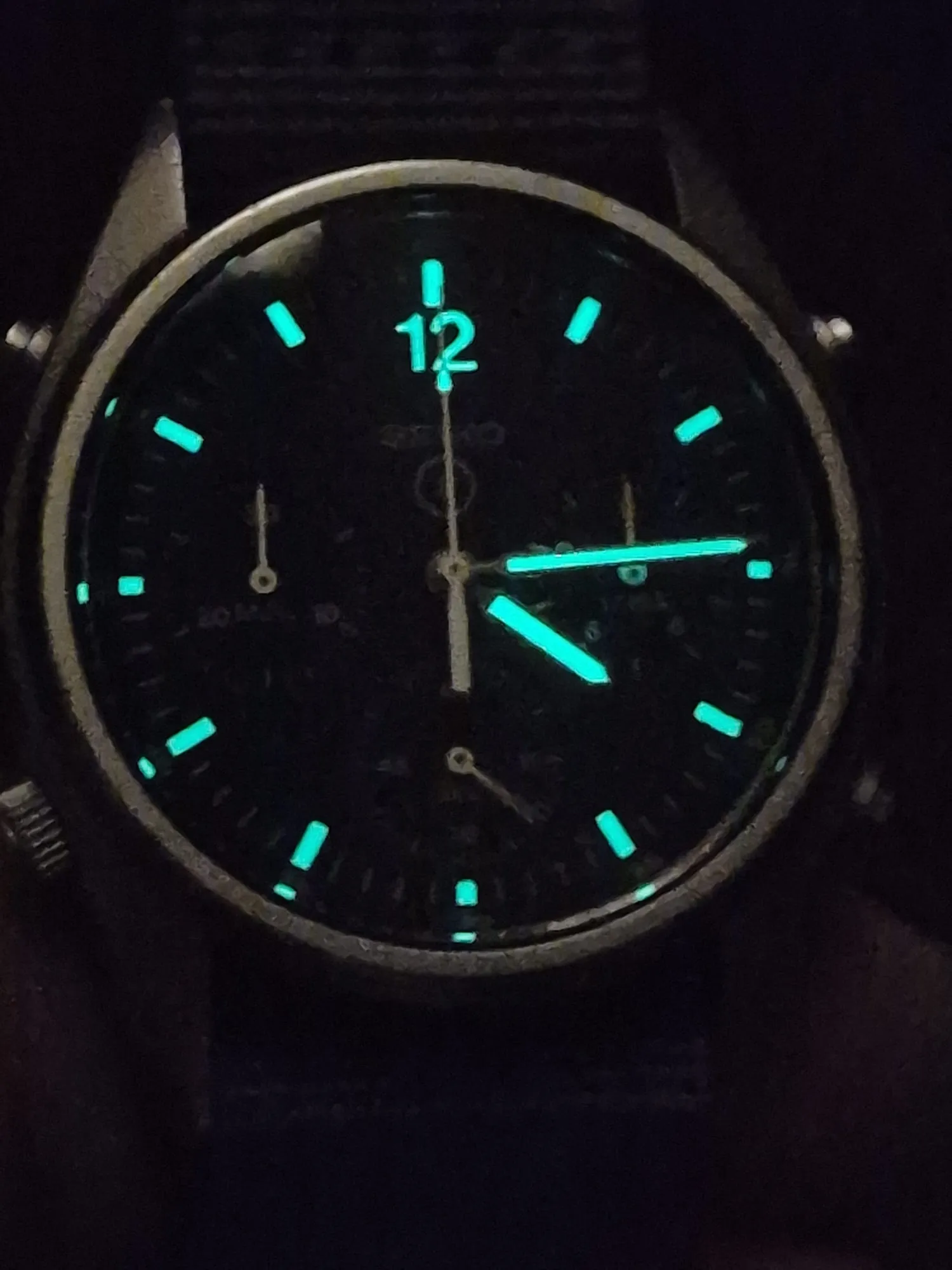1984 Seiko 7A28-7120 RAF 6645-99  Gen 1 MOD Military 1st Issue Aircrew Chronograph Wristwatch