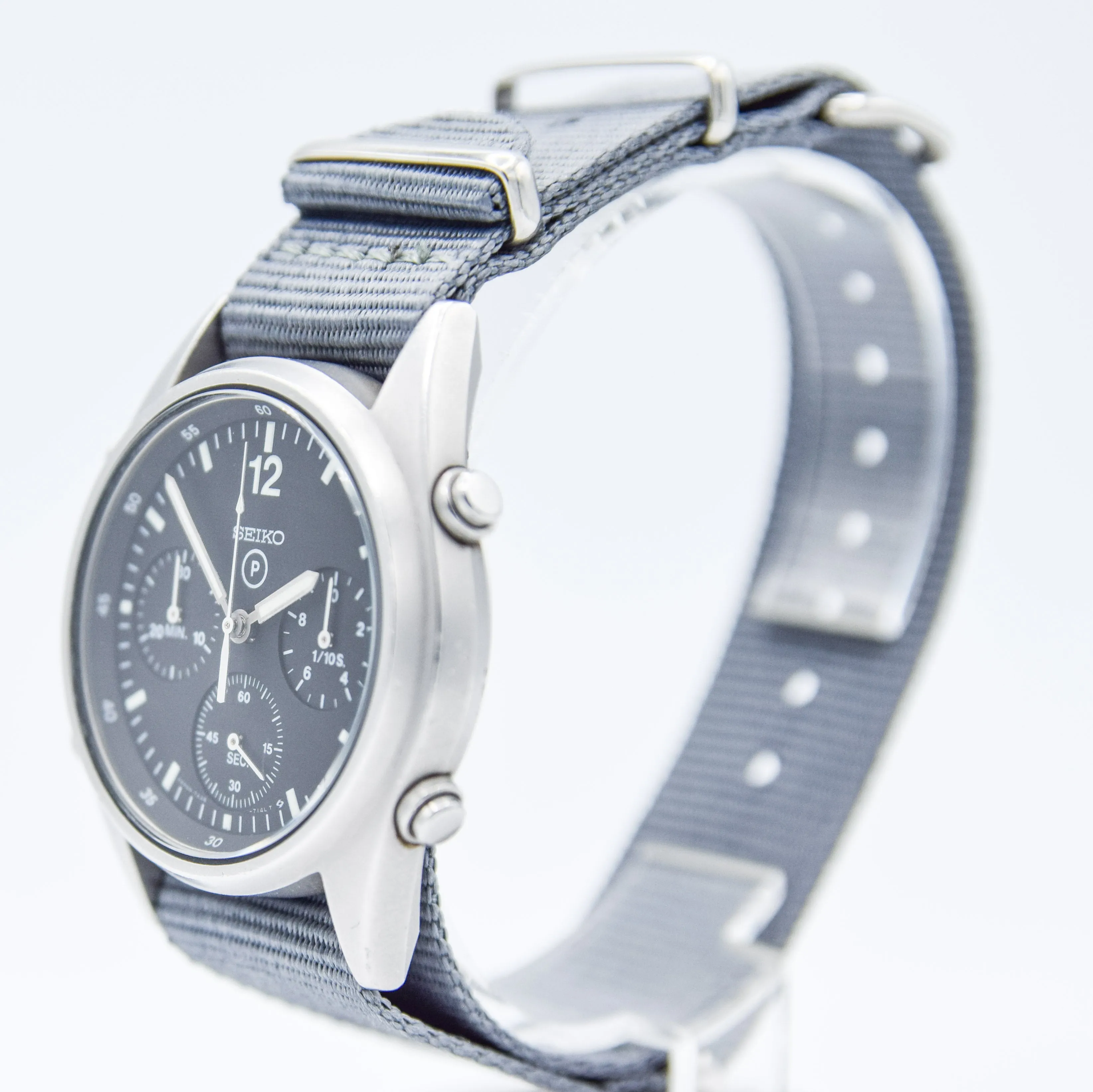 1984 Seiko 7A28-7120 RAF 6645-99 Generation 1 MOD Military 1st Issue Aircrew Chronograph Wristwatch