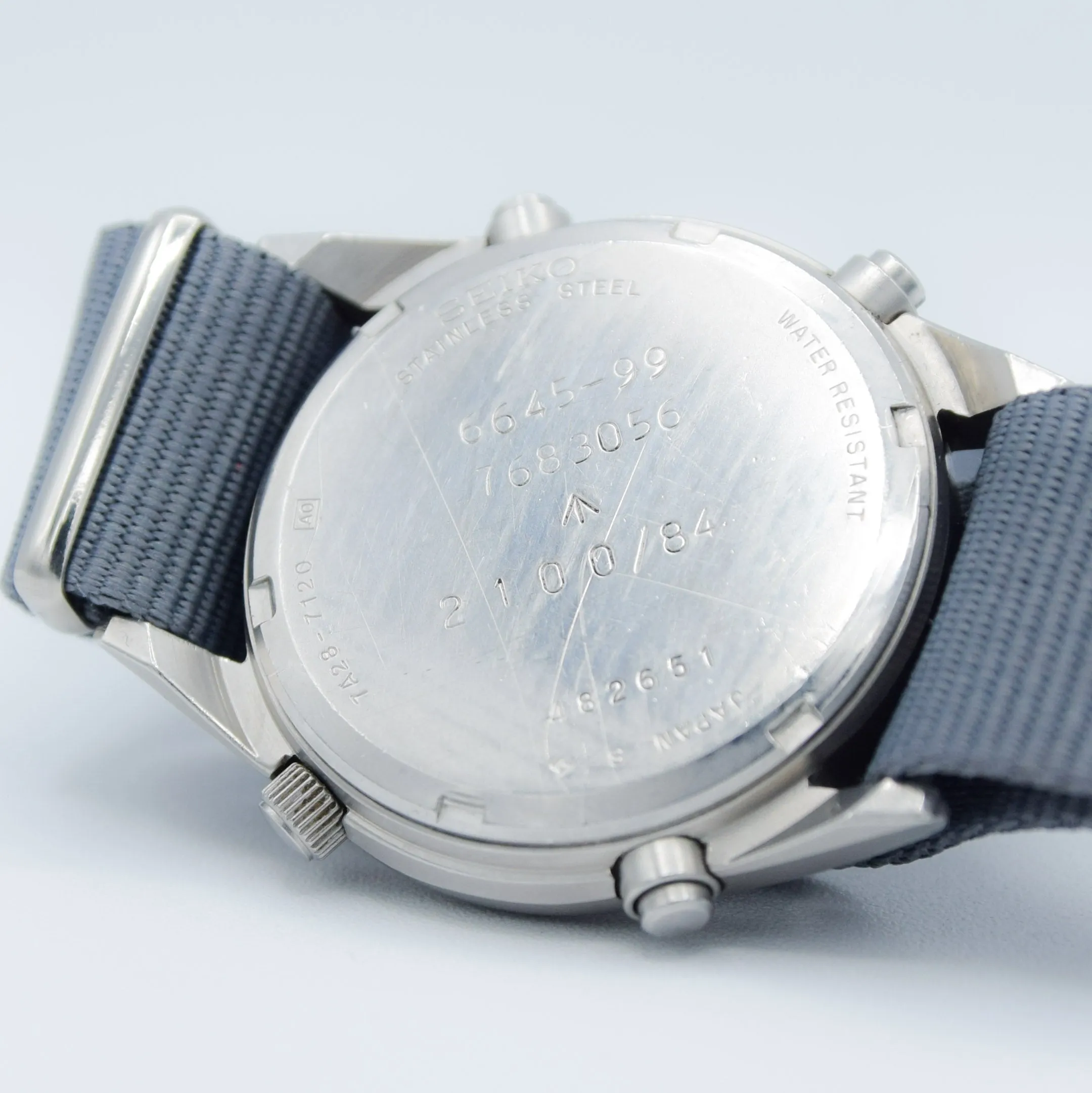 1984 Seiko 7A28-7120 RAF 6645-99 Generation 1 MOD Military 1st Issue Aircrew Chronograph Wristwatch