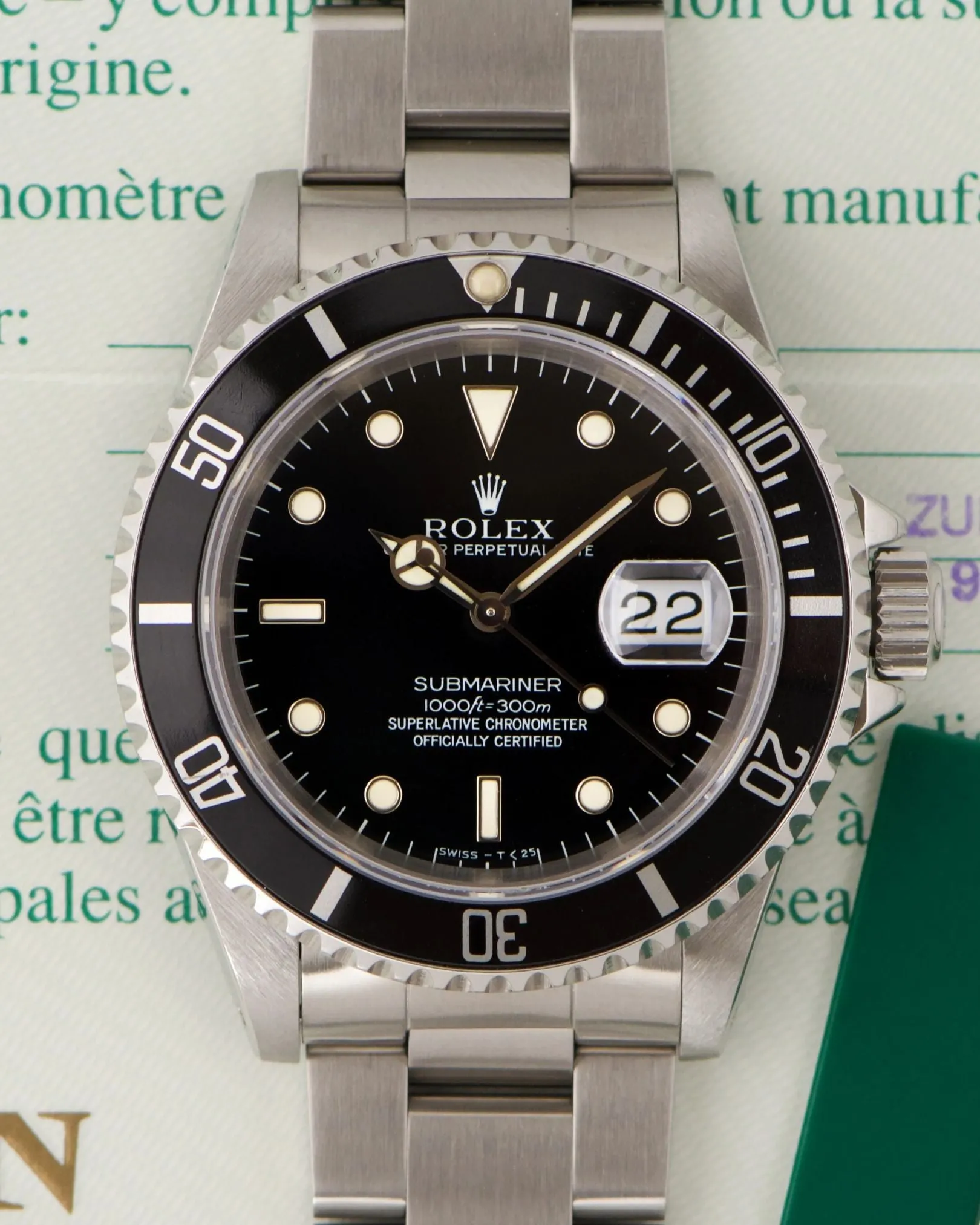 1993 Rolex Submariner Tritium (Box & Papers)