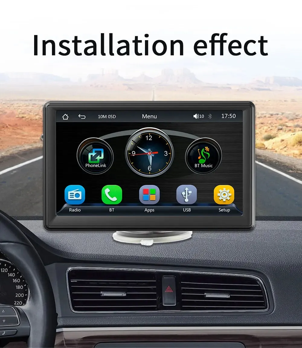 7 Car Radio with Wireless Carplay and Android Auto