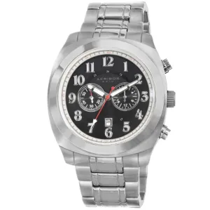 Akribos XxivBlack Dial Chronograph Stainless Steel Men's Watch AK624SS