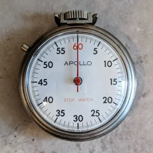 APOLLO Stop Watch U.S.A. Made Vintage Pocket Watch - RUNNING!