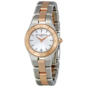 Baume and Mercier Linea Rose Gold and Stainless Steel Ladies Watch 10015