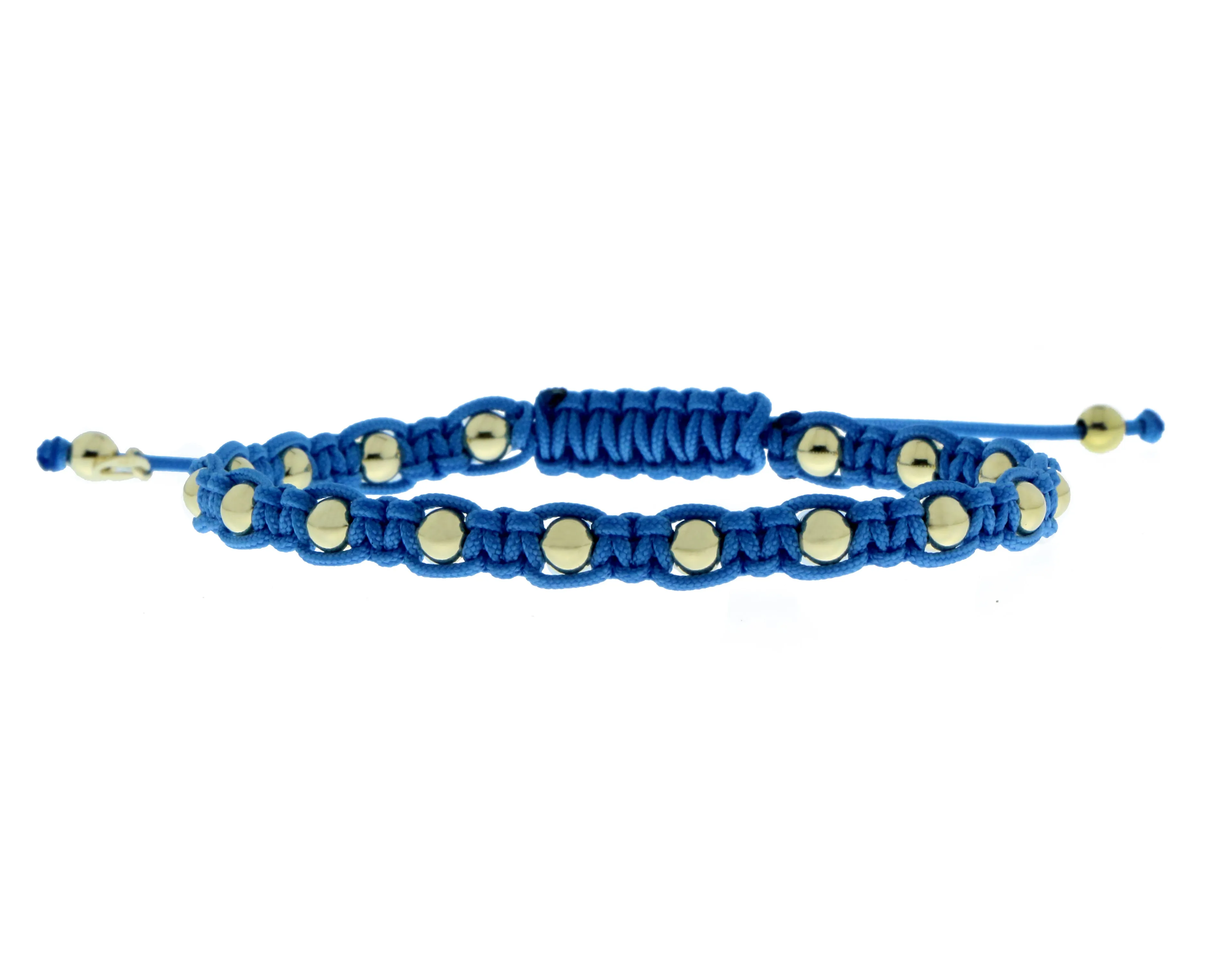 Black bracelet with 18K gold beads