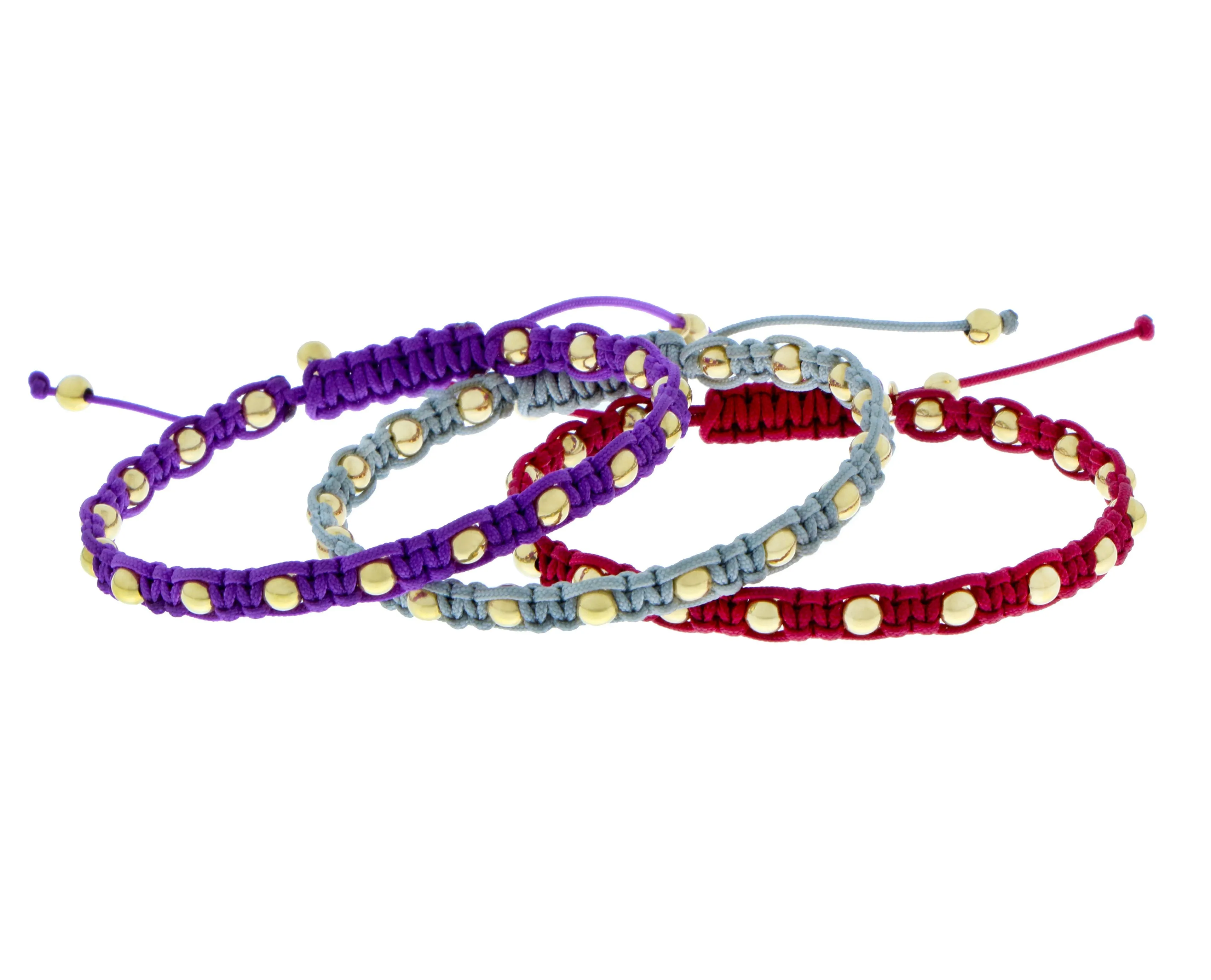 Black bracelet with 18K gold beads