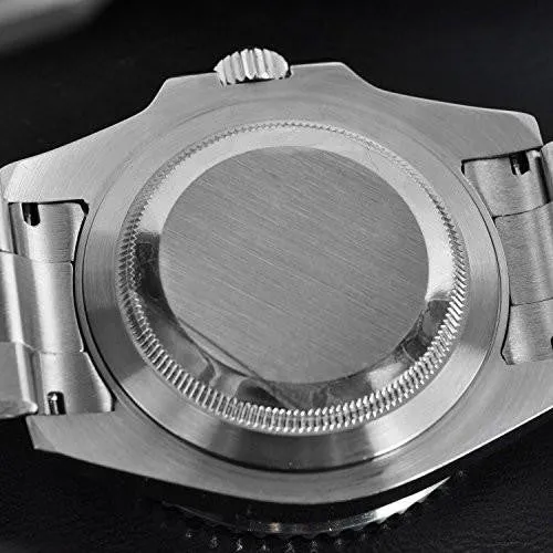Black Dial Sapphire Glass Ceramic Bezel Submariner Automatic Mechanical Silver Watch