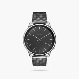 Black   Silver Solar Curve (Grey Mesh Metal)