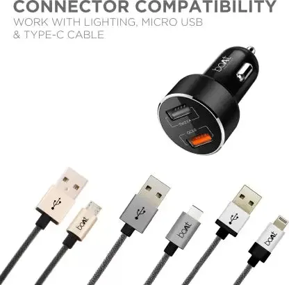 boAt 3A Qualcomm 3.0 Turbo Car Charger