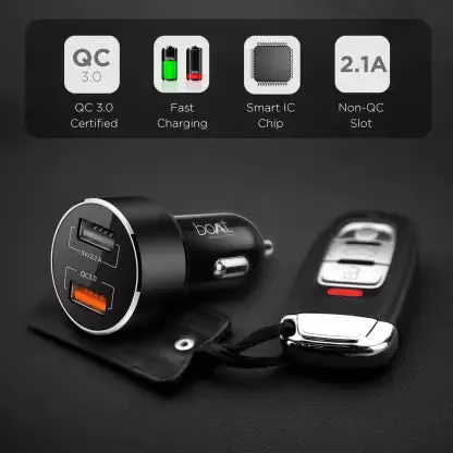 boAt 3A Qualcomm 3.0 Turbo Car Charger