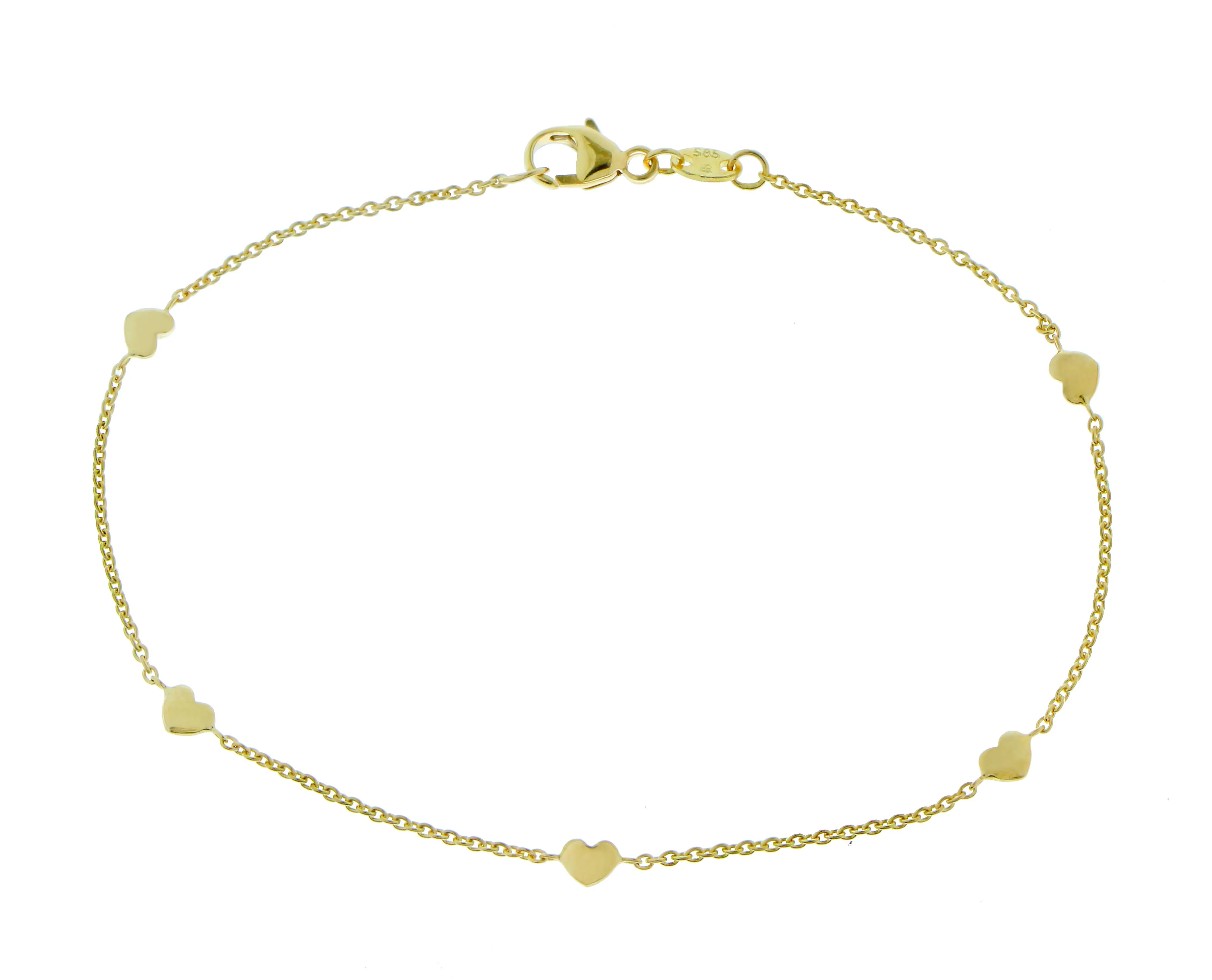 Bracelet with 5 hearts