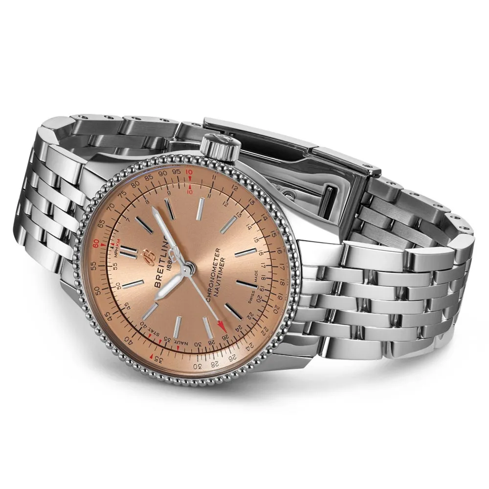 Breitling Navitimer 35mm Copper Dial Automatic Ladies Watch A17395201K1A1