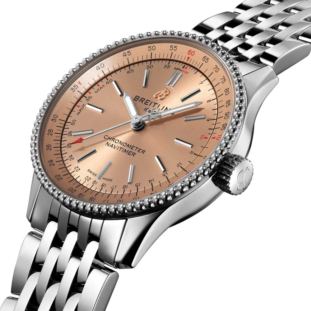 Breitling Navitimer 35mm Copper Dial Automatic Ladies Watch A17395201K1A1