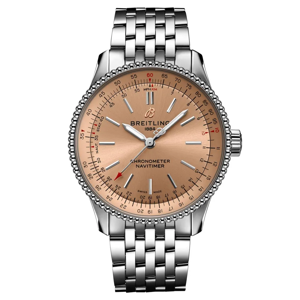 Breitling Navitimer 35mm Copper Dial Automatic Ladies Watch A17395201K1A1