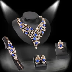 Bridal Four-piece Necklace Earrings Jewelry Set