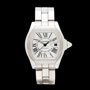 Cartier Roadster Men's Large Stainless Steel Wristwatch