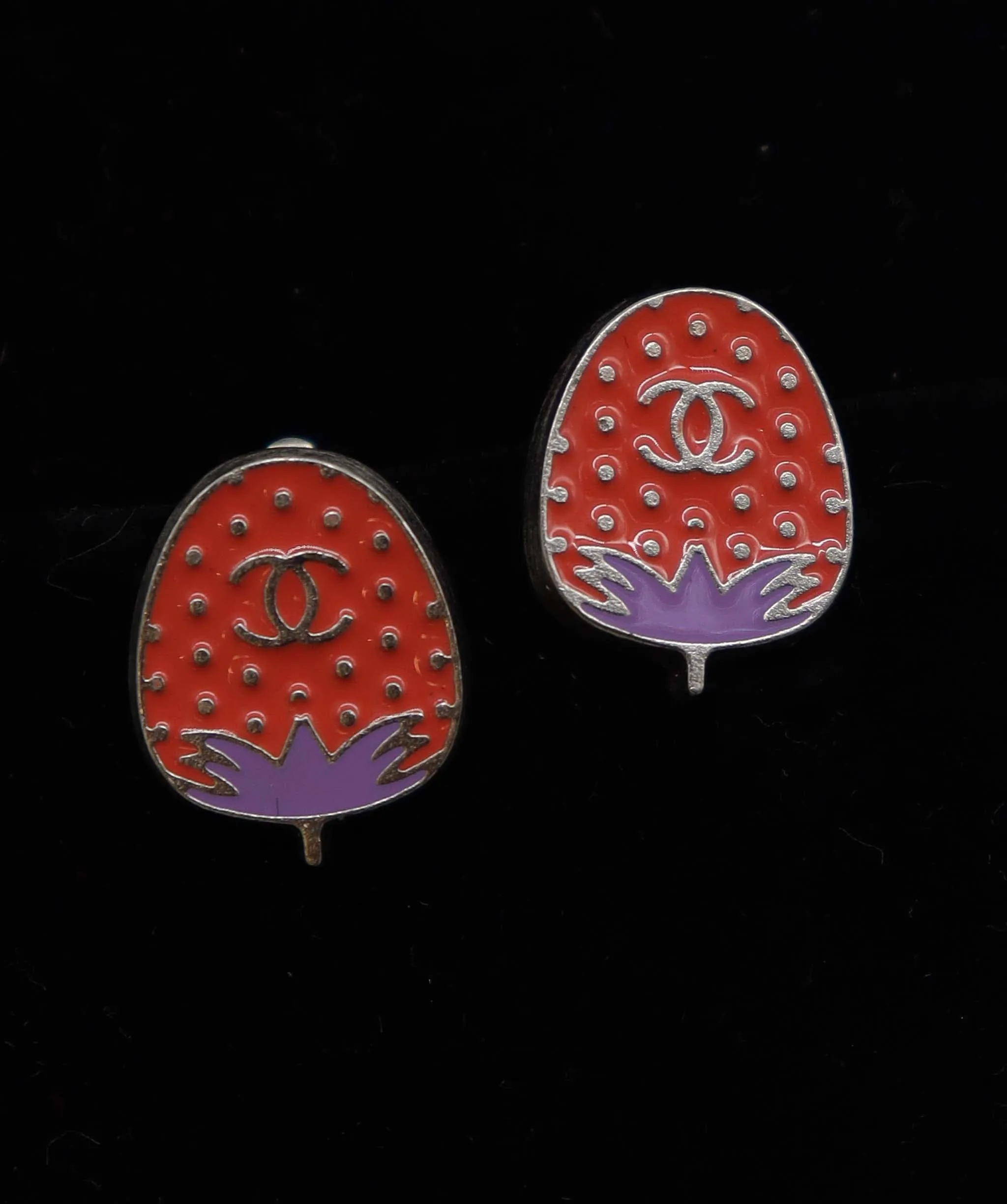 Chanel Strawberry Clip On Earrings DXBK0335