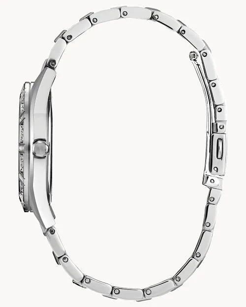 Citizen Silhouette Crystal Blue Dial Stainles Steel Bracelet Watch EM1020-57L