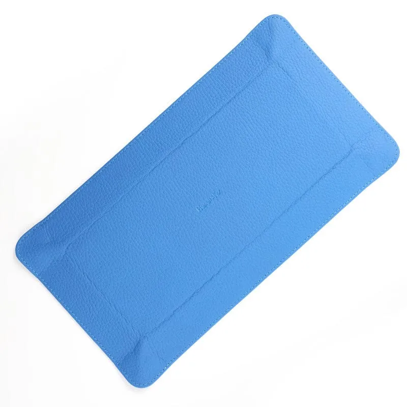 Cobalt Leather & Light Blue Suede Large Travel Tray
