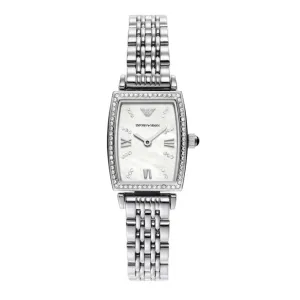 Emporio Armani Women’s Analog Quartz Stainless Steel White Dial 26mm Watch AR11405
