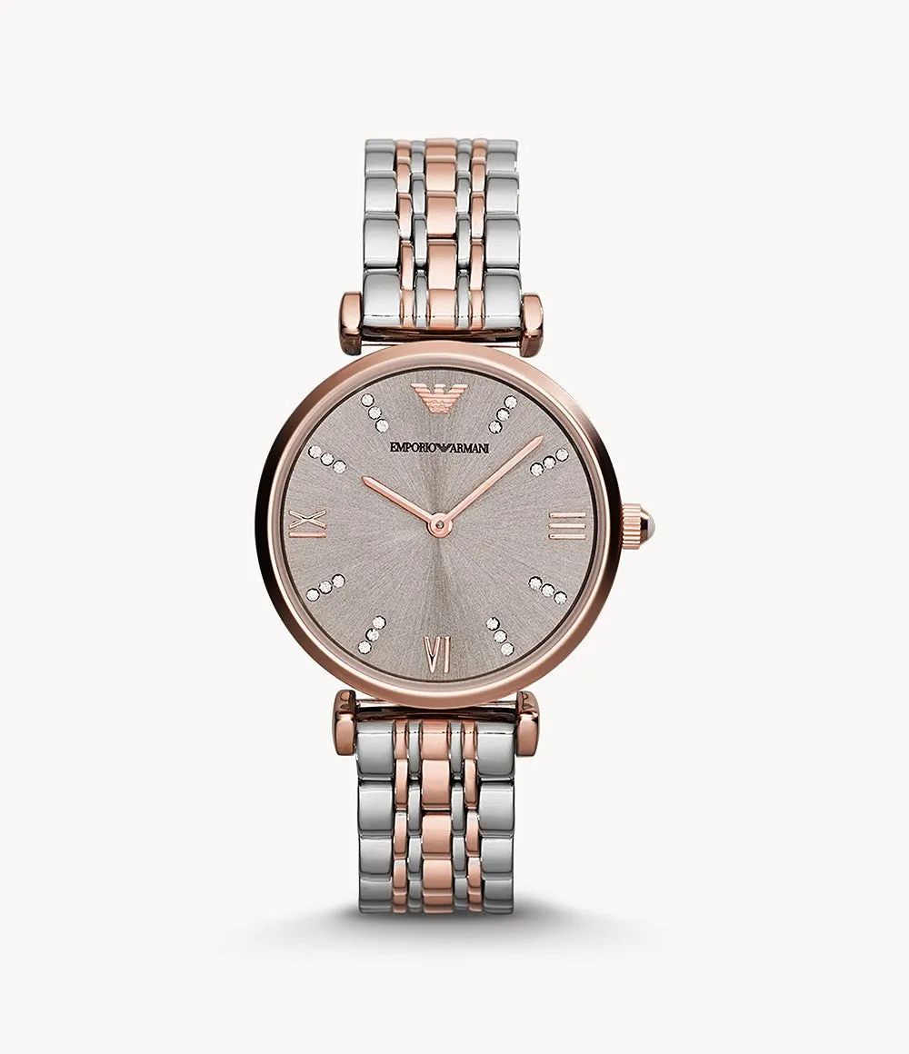 Emporio Armani Women’s Analog Stainless Steel Grey Dial 31mm Watch AR1840
